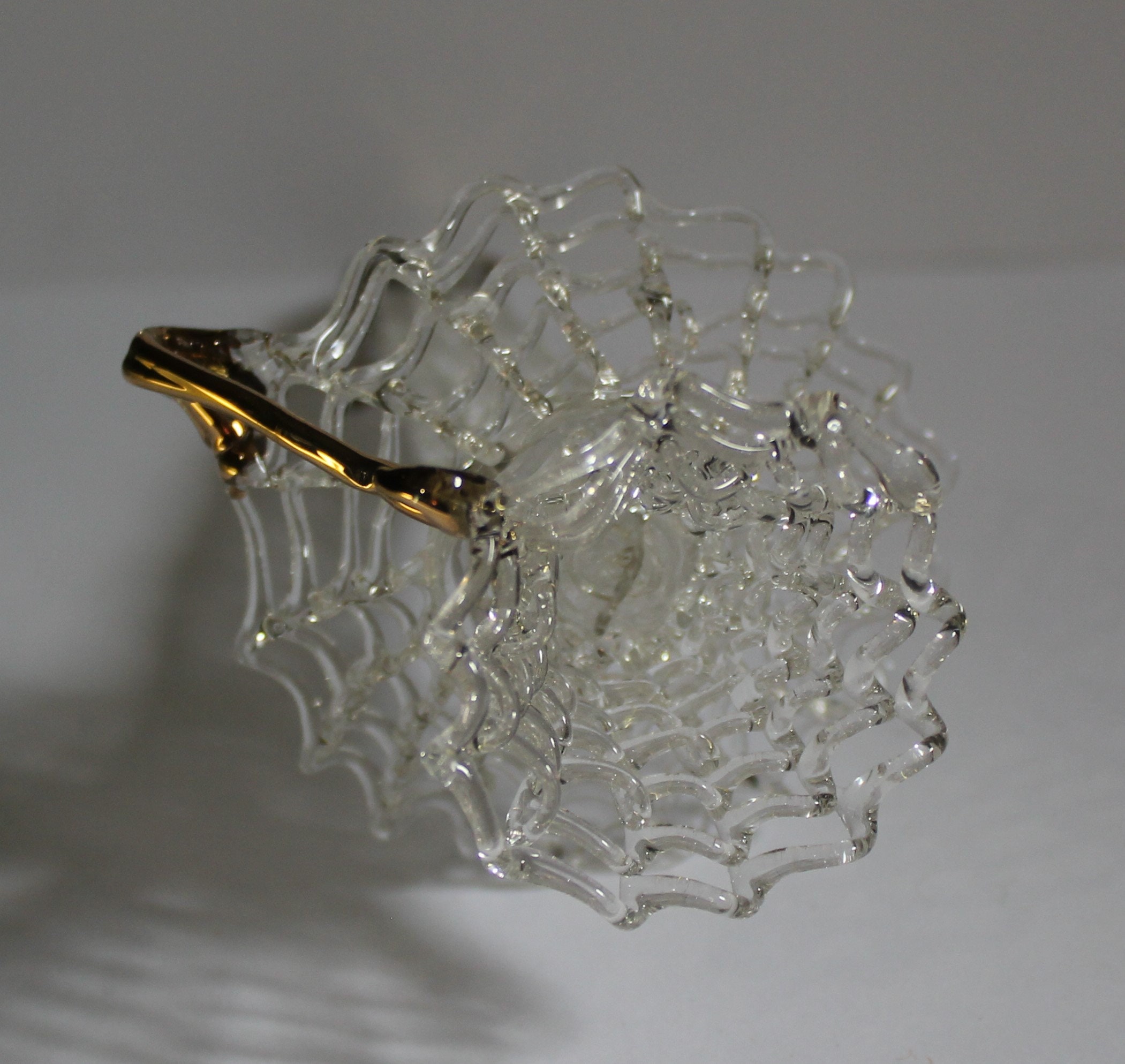 Vintage Spun Glass Candle Blown Glass Figurine Etsy