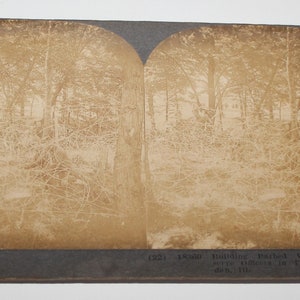 Keystone Stereoview Prikkeldraad Fort Sheridan Illinois Antieke WW1 kaart
