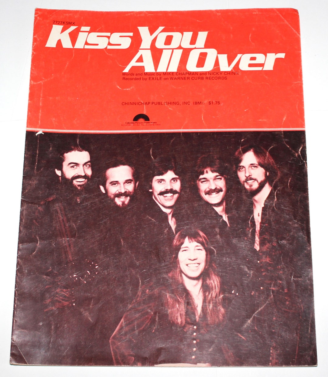 Vintage Kiss You All Over by Exile Sheet Music - Etsy