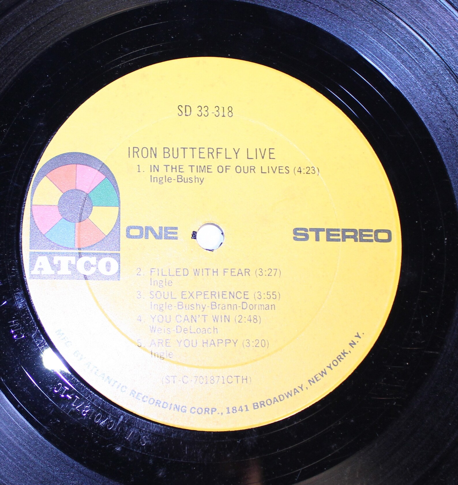 Vintage Iron Butterfly Live Album Iron Butterfly Record 70s Etsy