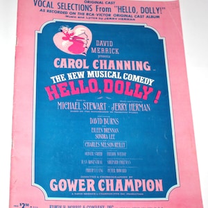 Vintage Hello Dolly Musical Carol Channing Vocal Selections Sheet Music
