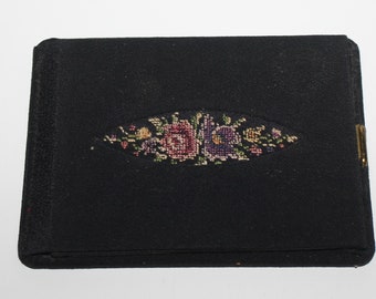 Vintage Western Germany Needlepoint Purse Photo Holder