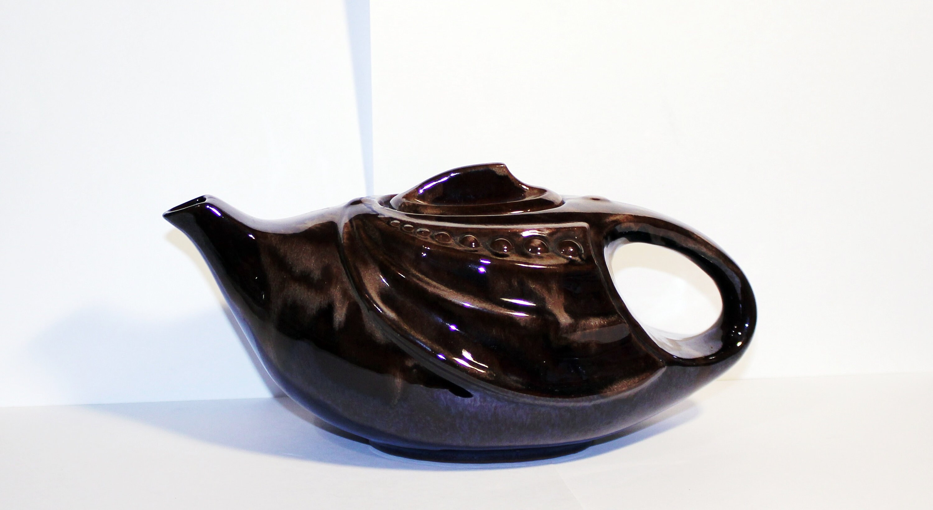 Vintage Stoneware Teapot Aladdin Lamp Style Teapot Made in Etsy