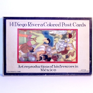 Vintage Set of Diego Rivera Paintings Colored Postcards, Vintage Travel postcards, Art Reproduction Postcards, Mexican Artist