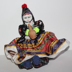 Vintage Turkish Soganli Folk Art Handmade Doll Traditional Costume Dress