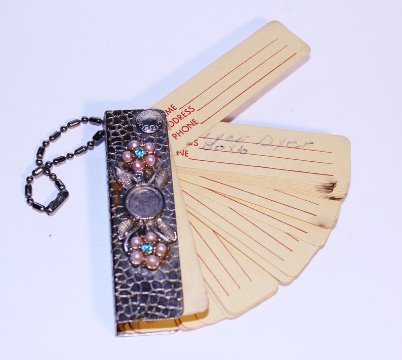 Vintage Key Chain Pocket Address Book Vintage Jeweled Address Book - 