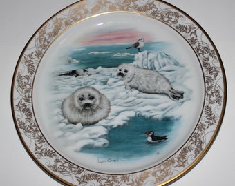 Vintage Lenox Nature's Nursery Harp Seals Limited Edition Plate