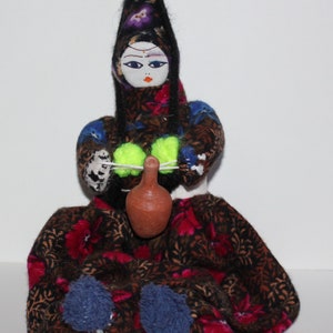 Vintage Turkish Soganli Folk Art Handmade Doll Traditional Costume
