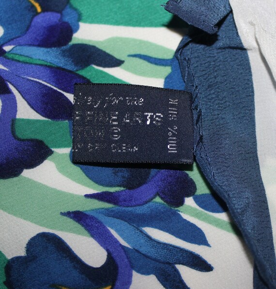 Vintage Iris Silk Scarf Museum of Fine Arts Bosto… - image 7