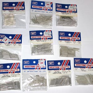 Vintage Westrim Crafts Bugle Beads Set of 10 Silver