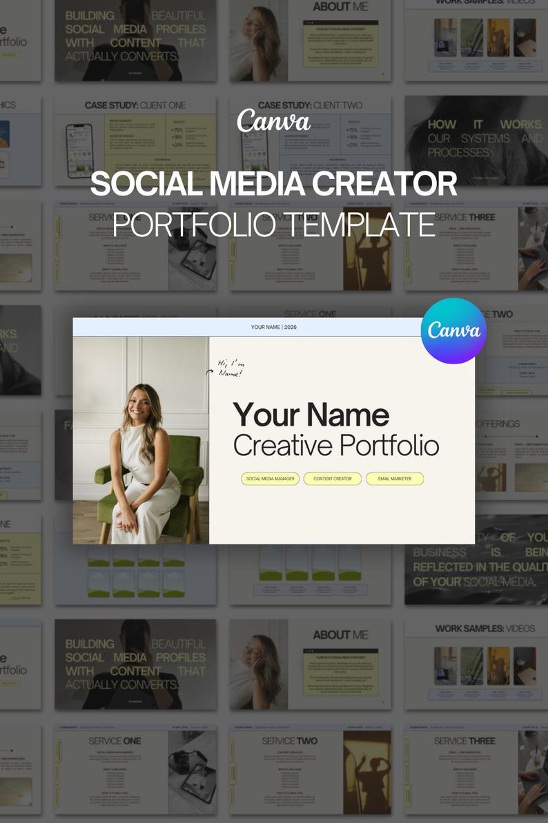 social media manager starter kit content manager portfolio canva template social media manager canvas portfolio starter kit bundle social media content creator tool kit template bundles freelance