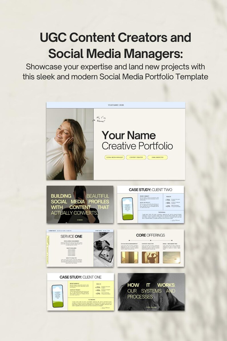 social media manager starter kit content manager portfolio canva template social media manager canvas portfolio starter kit bundle social media content creator tool kit template bundles freelance  modern mock up