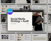 Social Media Management Audit Canva Template: Instagram TikTok Strategy (Canva, PDF)