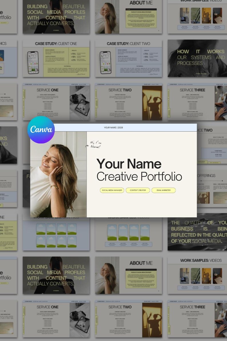 social media manager starter kit content manager portfolio canva template social media manager canvas portfolio starter kit bundle social media content creator tool kit template bundles freelance