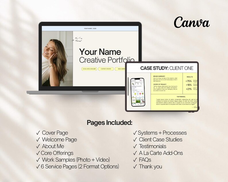 social media manager starter kit content manager portfolio service guide pitch deck media kit canva template