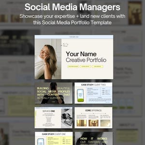 UGC content creator + social media manager starter kit portfolio template content manager