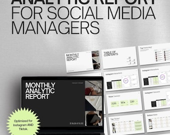 Social Media Tracking Template: Instagram & TikTok KPI Dashboard (Canva_