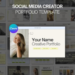 social media management portfolio canva template social media manager canvas portfolio starter kit bundle social media content creator tool kit template bundles freelance business owner online coaching marketer