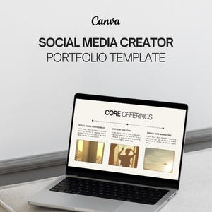 social media manager portfolio + service outline pitch deck content manager portfolio canva template social media manager canvas portfolio starter kit bundle social media content creator tool kit template bundles freelance business owner online coaching