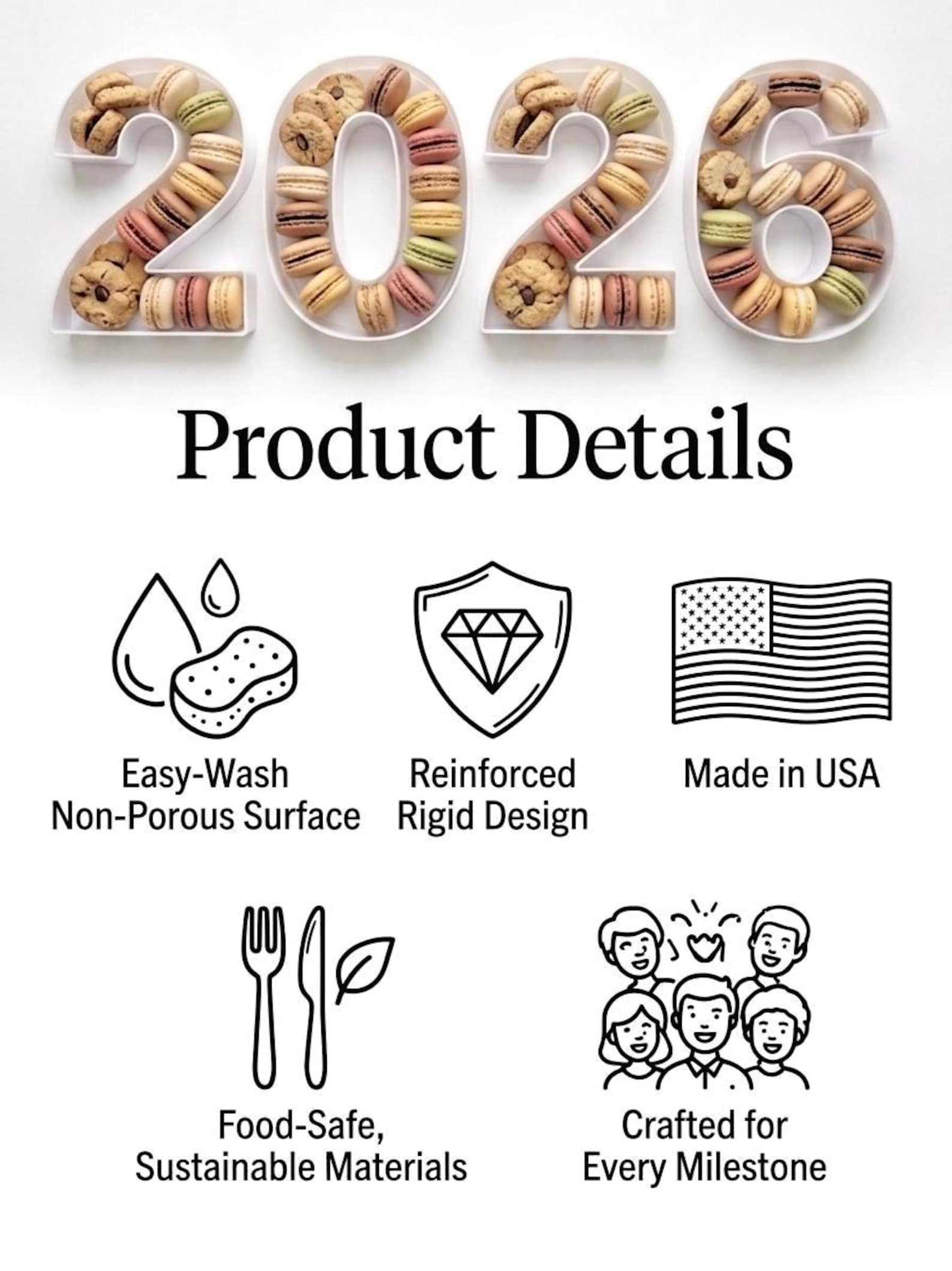 Class of 2026 Fillable Number Tray | Graduation Charcuterie Board (food ...