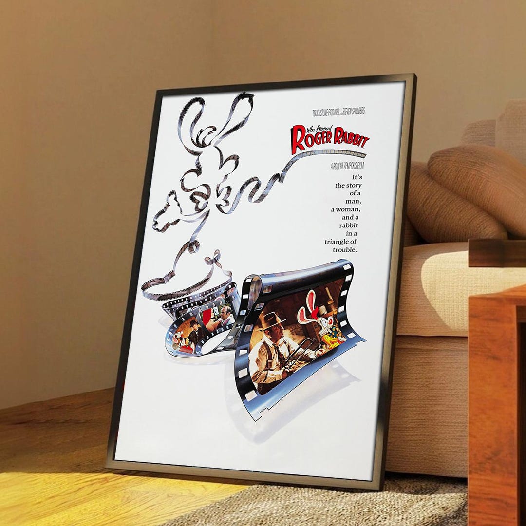 Rogger Rabbit Decor Who Framed Roger Rabbit Movie Poster | Canvas Wall Art | Limited ...
