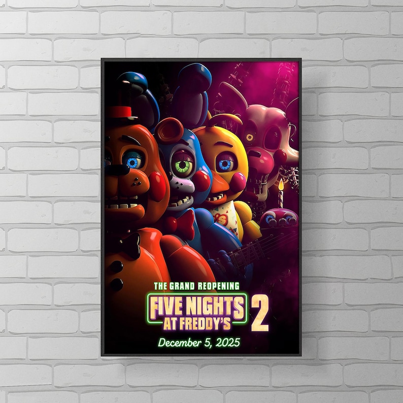 Five Nights at Freddy's 2 Movie Poster | Canvas Wall Art | Limited ...