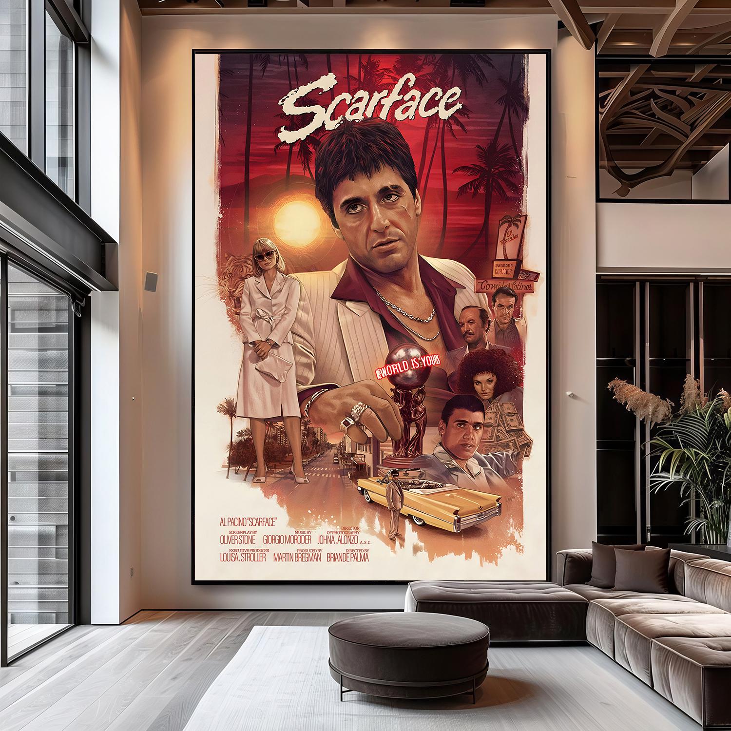 Scarface Movie Poster | Canvas Wall Art | Limited Collection