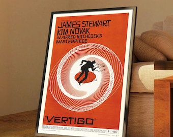 Vertigo Movie Poster | Canvas Wall Art | Limited Collection | Unframed Print | Home Decor | Gift Idea