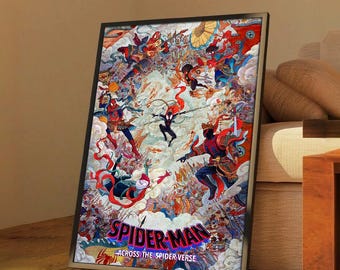Spider-Man Across the Spider-Verse Movie Poster | Canvas Wall Art | Limited Collection | Unframed Print | Home Decor | Gift Idea