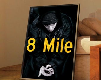 Póster de la película 8 Mile / Lienzo decorativo para pared / Colección limitada / Impresión sin marco / Decoración del hogar / Idea de regalo