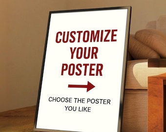 Digital Download | Custom Movie Poster | Printable Wall Art | Choose Your Favorite Film | Unframed Print | Home Decor | Gift Idea