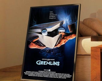 Póster de la película Gremlins / Lienzo decorativo para pared / Colección limitada / Impresión sin marco / Decoración del hogar / Idea de regalo