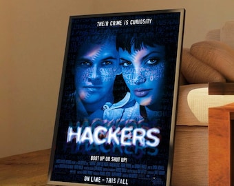 Poster del film Hackers / Stampa su tela / Collezione limitata / Stampa senza cornice / Decorazione per la casa / Idea regalo