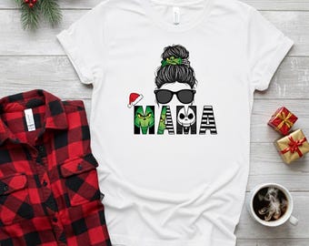 Grinch and jack skeleton mama svg