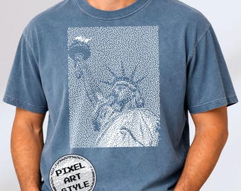 Statue of Liberty T-Shirt, America Patriotic Tee, USA Graphic Shirt, Vintage NYC Tee, Retro American Shirt, Comfort Colors 1717