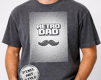Camiseta retro con estampado pixelado para papá, camiseta para el Día del Padre para gamers, regalo para el Día del Padre, Comfort Colors 1717