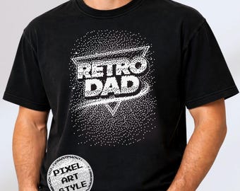 Camiseta retro de pixel art para papá, camiseta vintage para gamers del Día del Padre, Comfort Colors 1717