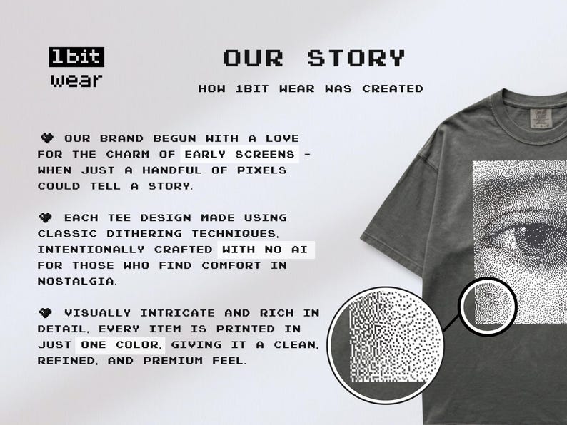 1BitWear - Pixel Art Graphic Tees - https://1bitwear.etsy.com