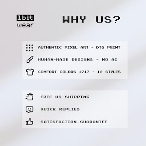 1BitWear - Pixel Art Graphic Tees - https://1bitwear.etsy.com