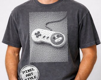 Camiseta Pixel Game Controller, camiseta retro de videojuegos de los 90, ropa vintage de videojuegos, Comfort Colors® 1717