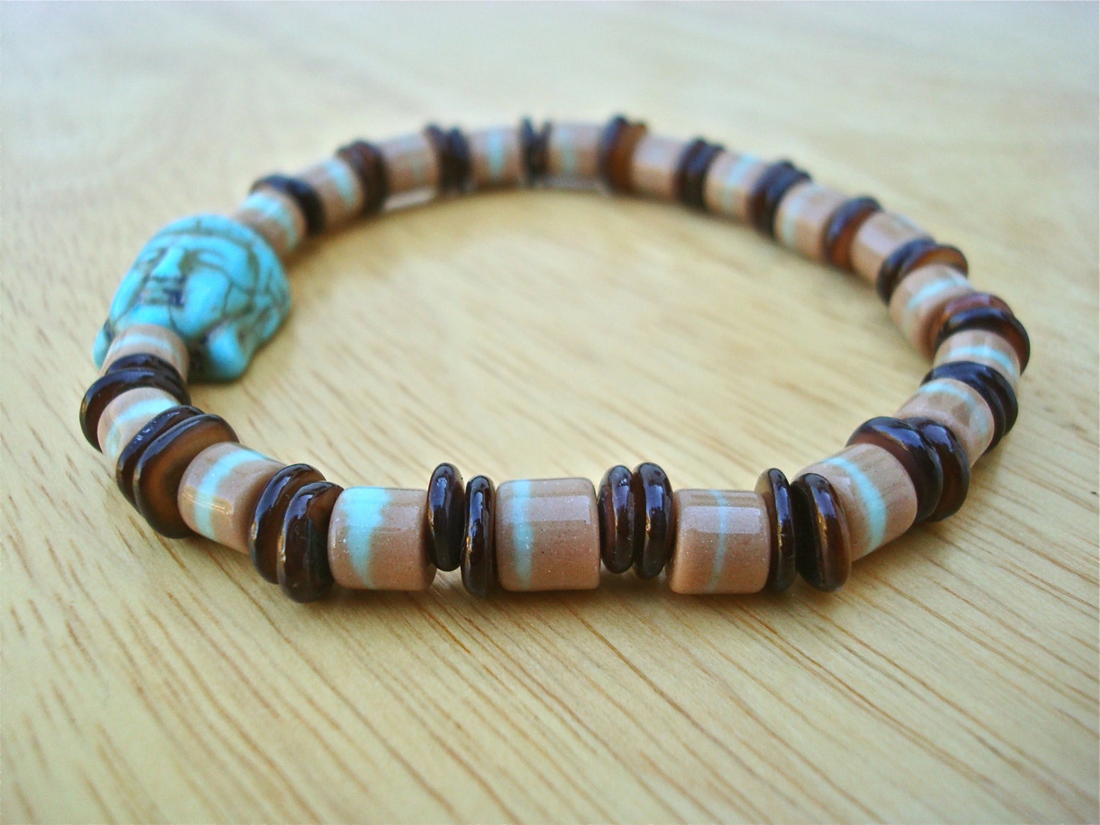 Men's Tibetan Spiritual Bracelet With Carved Tibetan Etsy