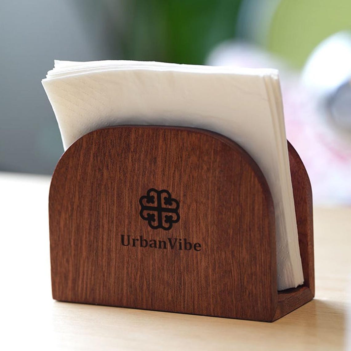 Custom Wooden Handkerchief Box, Wooden Napkin Holders for Tabletop ...