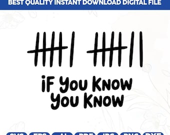 Funny Meme 67 If You Know You Know SVG PNG,6 7 Six Seven svg,Trendy Internet Meme Humor,Funny Generation Z,67 Trend,Minimal Tally Marks Png