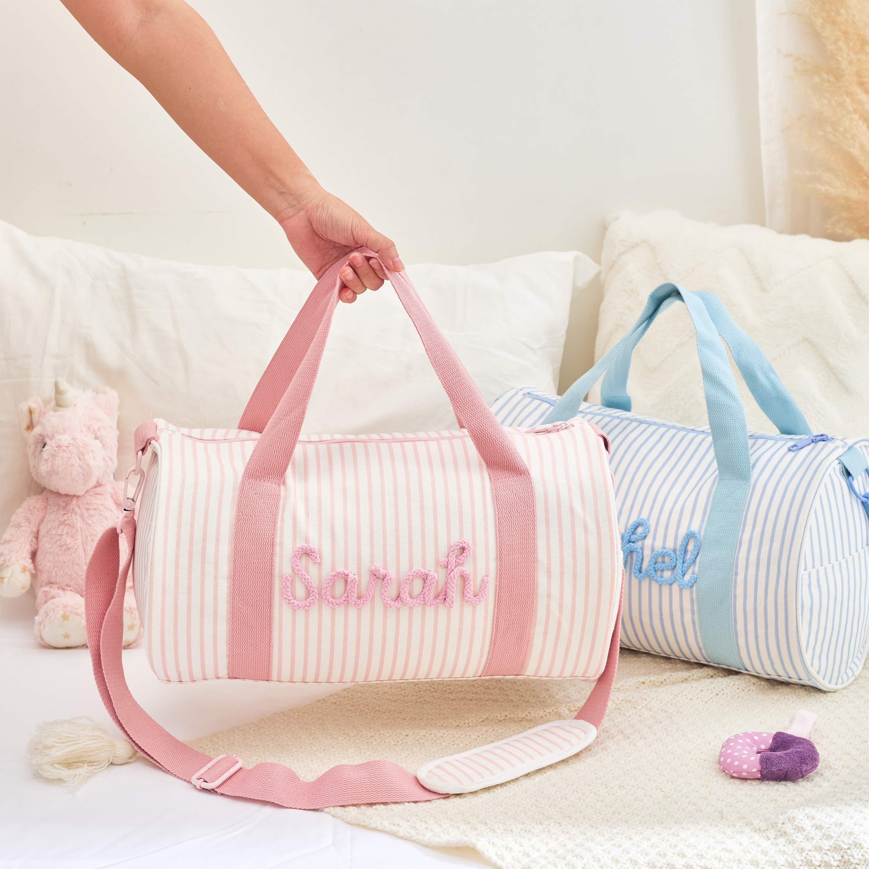 Personalized Duffle Bag, Custom Lightweight Dance Bag, Weekender Bag, Kids Travel Bag, Cotton Training Gym Bag
