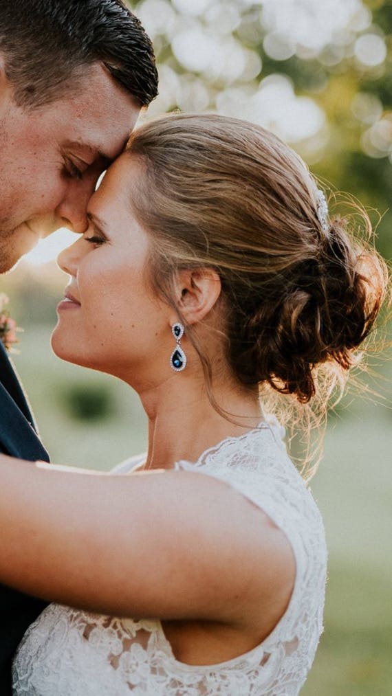 Earrings for store wedding dress