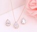 bridesmaid jewelry, bridesmaid earrings, teardrop necklace and earrings set, stud earrings, wedding jewelry,  clip on option available 
