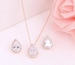 bridesmaid jewelry, bridesmaid earrings, teardrop necklace and earrings set, stud earrings, wedding jewelry,  clip on option available 