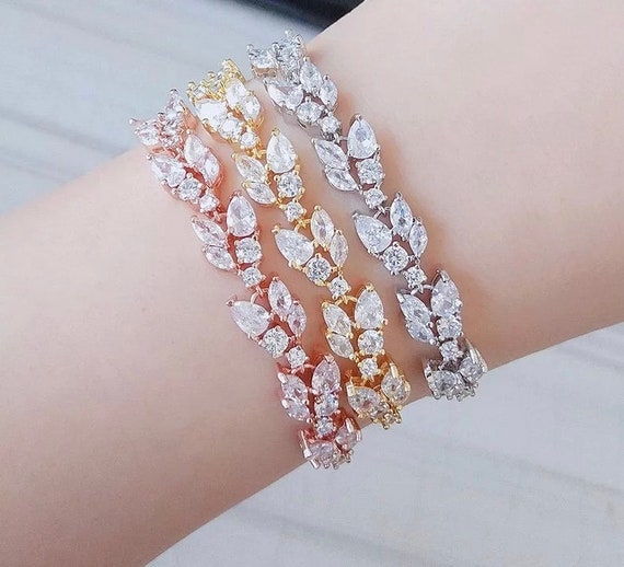 Bridesmaid Bracelet Gold Bracelet Silver Bracelet Rose Gold