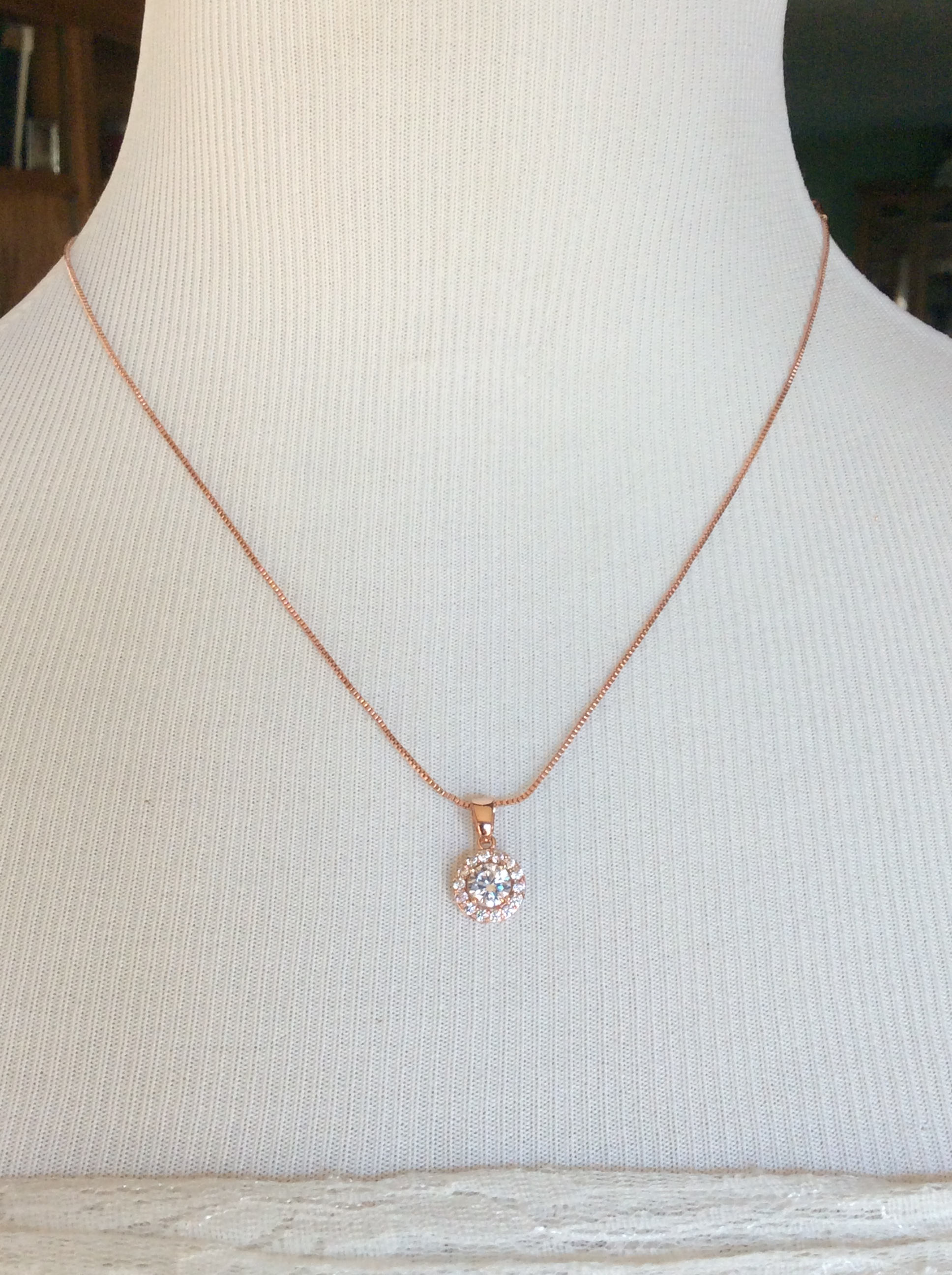 Rose gold gold or silver Necklace. pendant necklace Etsy