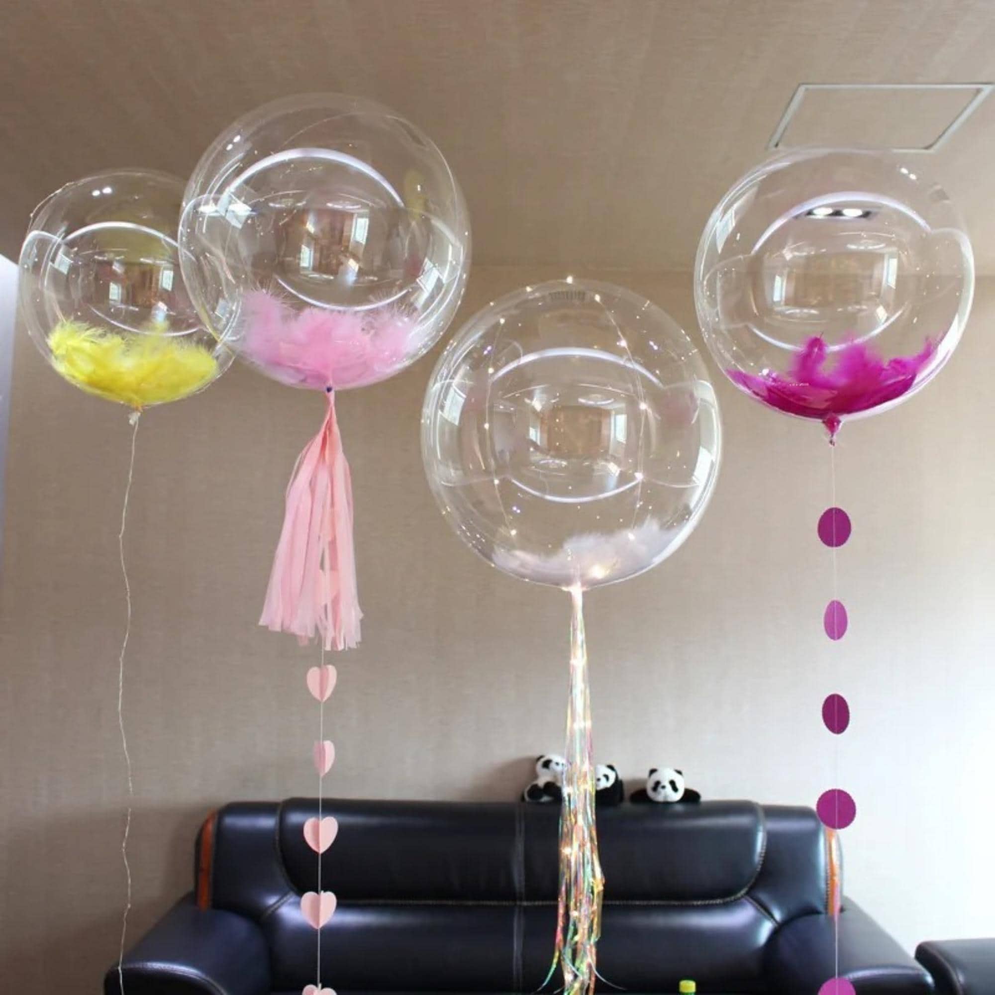 Balloons: Clear Transparent Bubble Decorations, 10-piece Multipack - Etsy